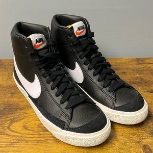 Nike Black White High-Top Sneakers. Worn a few times. Cleaned with no box